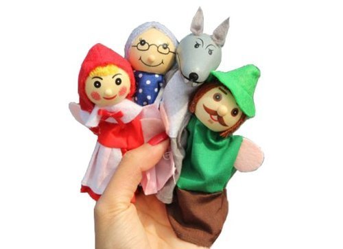 Babytree 4X Finger Puppets Children's Storytelling Helper Hand Puppets.Little Red Riding Hood TY041