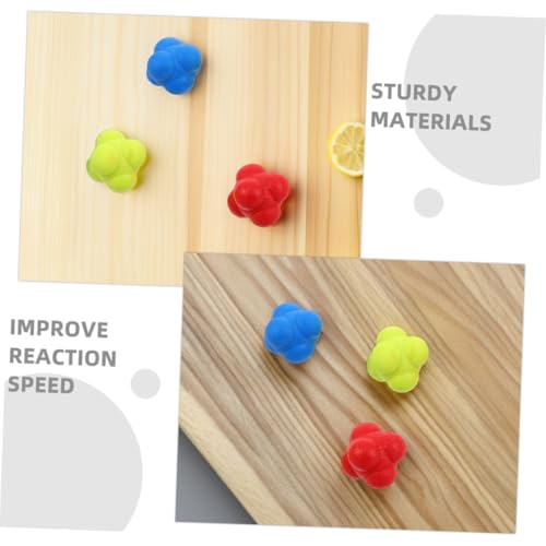 6pcs Balls D'entraînement À Vitesse De Réaction Améliorez Les Réflexes Et La Coordination pour L'agilité des Sports De Fitness Entraînement Élastique Balls De Réaction Élastique – Image 4