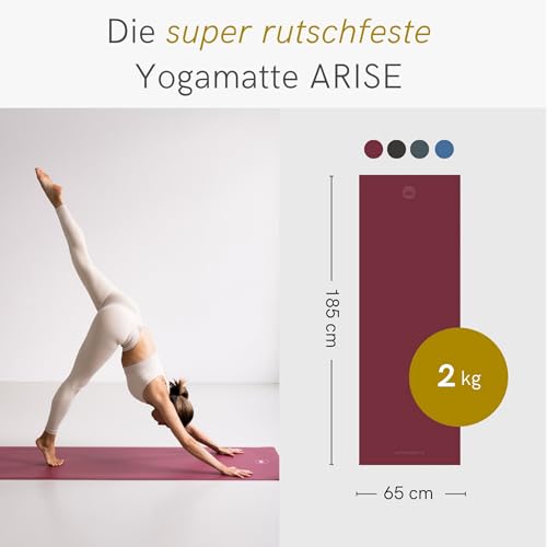 Yogamatte aus Naturkautschuk von Lotuscrafts Arise – rutschfest und pflegeleicht