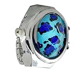 Anillo de reloj, anillo de reloj – Relojes de anillos de piedras preciosas vintage,Anillos abiertos para mujer, reloj de dedo con caja abierta para Acción de Gracias, cumpleaños, San Valentín, Navidad