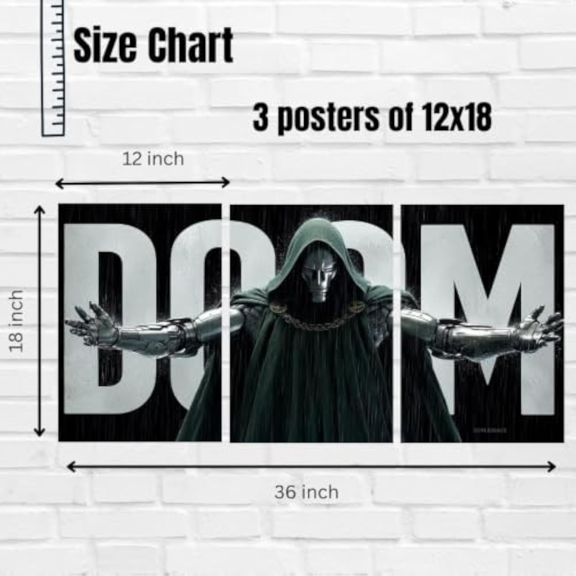 Heroic Villain Inspired Wall Decor Poster Set