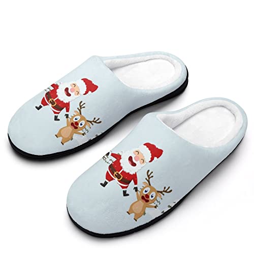 Chaussons Père Noël pour femme et pantoufles peluche de Noël fille