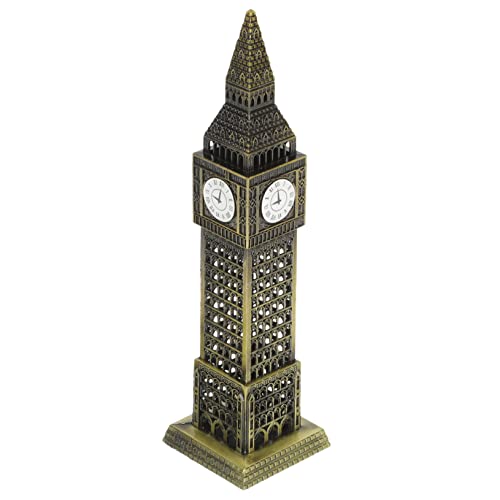 OUNONA Model Big Bena Model z Brązu Big Bena Model Zabytków Anglii Statua Architektoniczny Londyn Model Budynku w Anglii Memoriał Duży Grafika Stop 3d Kolekcjonerska