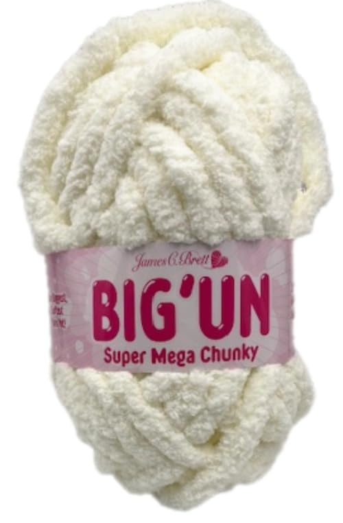 James C Brett BIG'UN Super Mega Chunky 300g Ball for 20mm Needles or Finger Knitting (BU02 Ice Cream, 1 Ball)