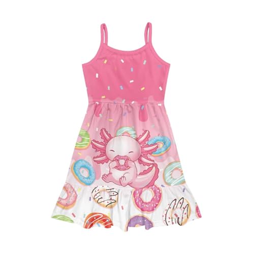 Youngerbaby Dresses for Toddle Girls 3-14T Spaghetti Strap Midi Dress Back to School Dresses One Piece Sundresses3