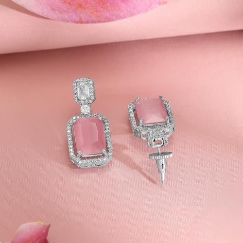 Image of Rubans Necklace Set American Diamond Zirconia Jewellery Gift for Women & Girls