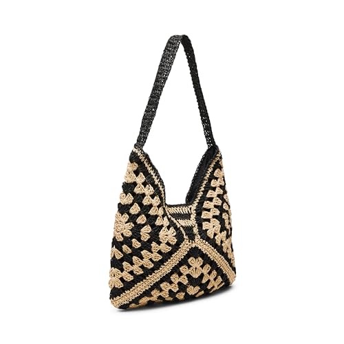 Image of Steve Madden Women's Steve Madden Bora Straw Crochet Hobo