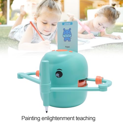 Image of Zyyini Smart Drawing Robot, Interactive Educational Drawing Robot for Kids Aged 5 and Above, Art Enlightenment for Kids, Auto Drawing Toy, Includes 100 Drawing Cards and 2 Pens (Light