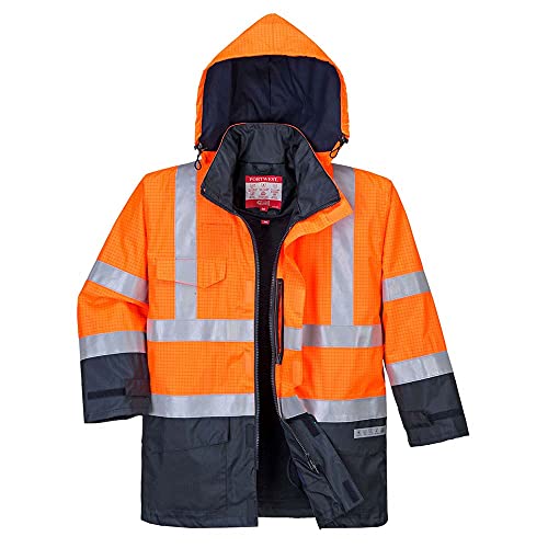 Parka HV Bizflame Rain multi-risques orange marine veste de travail XXXL S779