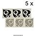 5 x Big Queen of Spades Tattoo in black plus 2 small- Hotwife Tattoo - BBC - temporary Tattoo