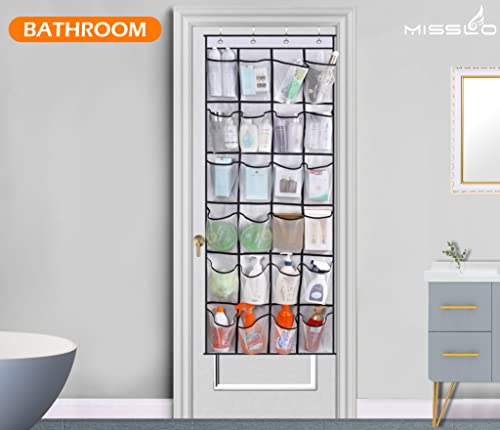 Misslo SPJ-091ODSO24WH Over The Door Shoe Organizer 24 Large Mesh Pockets thumb #6