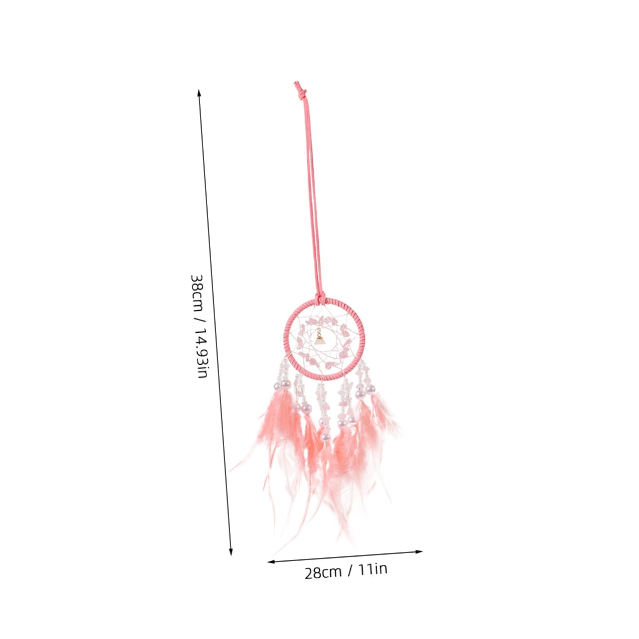 PRETYZOOM 2pcs Handmade Dream Catcher Car Hanging Ornament with Plumes Aesthetic Decor for Rearview Mirror Unique Car Accessories for Luck and Interior Decoration