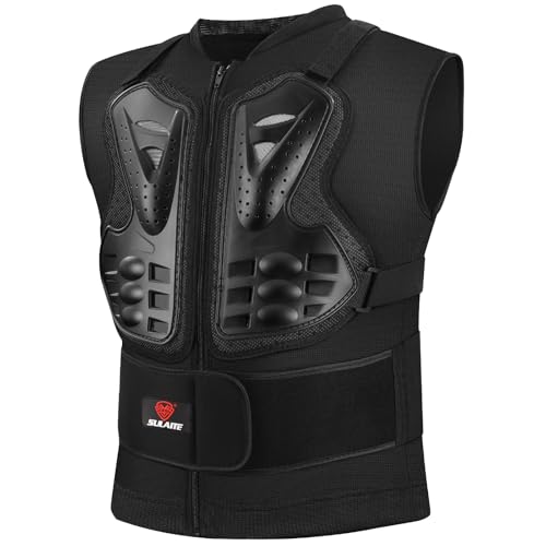 Armure Moto Vélo Dorsale Moto Homme Femme Enfant Plastron VTT Pare Pierre Moto Cross Protection Equipement pour Cyclisme Sports Equitation Extérieur (M)