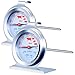 Produktbild Rosenstein & Söhne Backthermometer: 2er-Set 3in1 XL Braten- &Ofen-Thermometer für Gar-& Backofentemperatur (Steak Thermometer, Bratofen Thermometer, Heissluft)