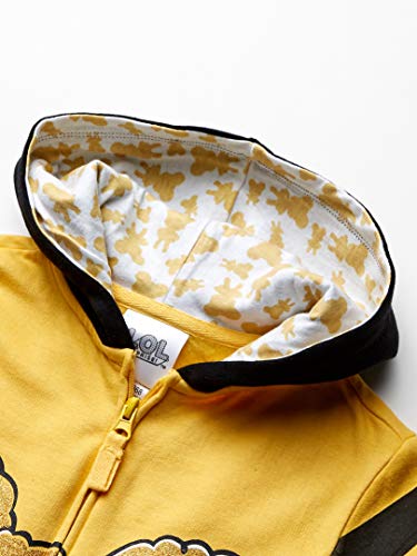 L.o.l. Surprise! Girls The Glitterati Queen Bee Big Face Zip-Up Hoodie Hooded Sweatshirt, Gold/Black, 10-Aug Us #TOP1