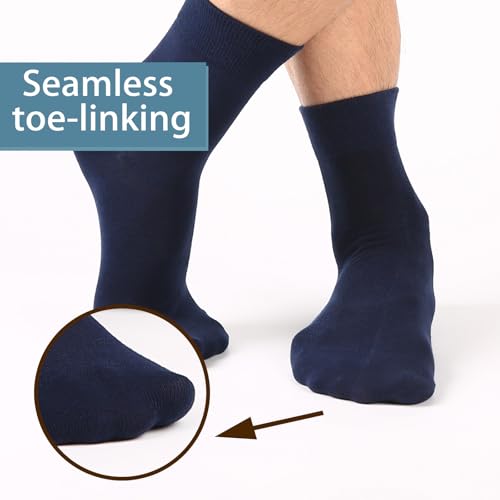 FGZ Mens Crew Socks Breathable Cotton Soft Casual Thin Socks for Men or Boys,5 Pairs3