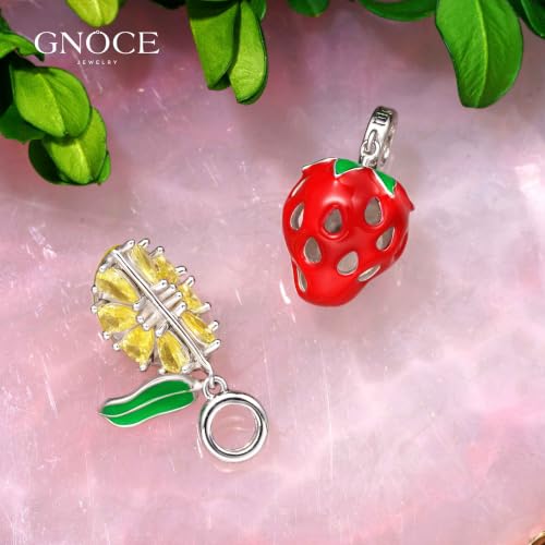 Image of GNOCE Food Themed Charm Beads Fit Charm Bracelet Necklace for Women