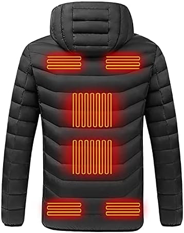 Lemooner Men Heated Jacket Electric Heating Jacket Winter Warm Heating Gilet Lightweight Heated Clothing with Adjustable Temperature for Body Warmer Black Blue,Red