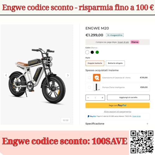Engwe codice sconto: 100SAVE &ndash; Ottieni il 10% di sconto e scopri nel 2026