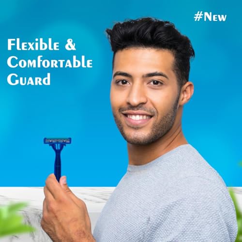 Image of WETELL Triple Blade Disposable Razors for Men with Aloe & Vitamin E Lubrication Strip, Super Stainless Steel Blades, 5 Razors (4+1 Free) (WT202537)