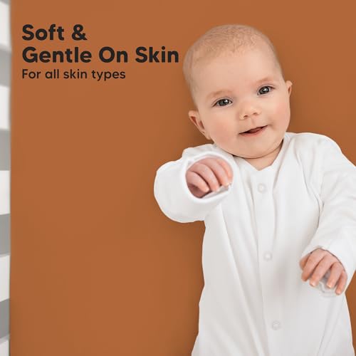 Image of KeaBabies 2-pk Organic Cotton Crib Sheets for Boys Girls 52x28 (Rust) | Fitted Crib Mattress Sheet Neutral, Breathable Cover for Baby Bed Set, Toddler Mattress, Soft & Cute Prints