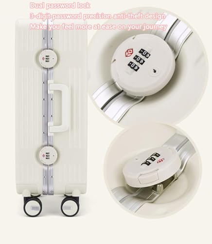 Zipperless Carry on Luggage Small Suitcase with Spinner Wheels PC+ABS Carry On,Red,24in4