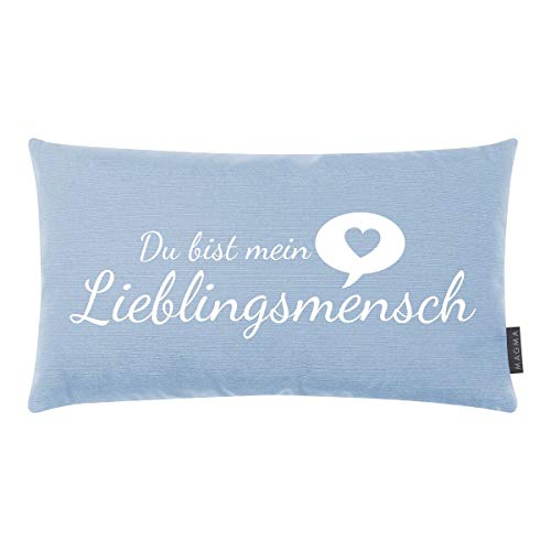 Magma Coussin Je t'aime 30x50 cm coussin doux coussin bébé, bleu ciel
