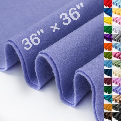 Image of XSEINO Lavender Large Felt Fabric 36 inch X 36 inch(1 Square Yard), 1.4 mm Thick Soft Felt Fabric Sheet for Crafts, Purple Series Colors Soft Nonwoven Fabric, Fit for Decoration, Sewing, DIY Crafts