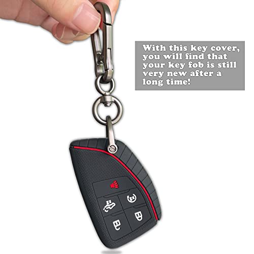 Tandrive Key Fob Cover For 2022 2023 Chevy Silverado 1500 Gmc Sierra 1500, Silicone, 2-Pack, Black #TOP4