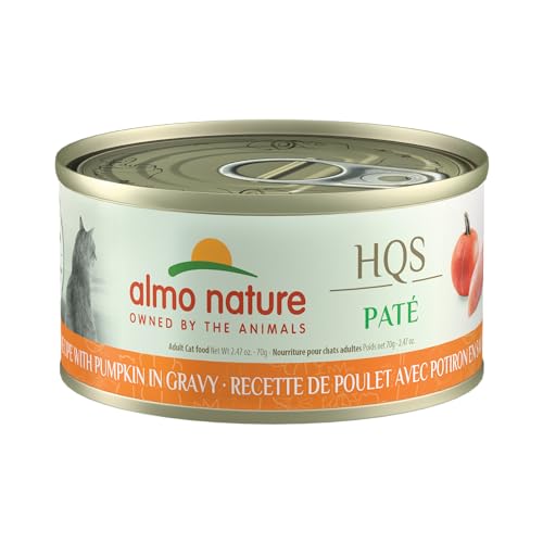 Almo Nature HQS Natural Pate Cat Food Chicken Recipe with Pumpkin in gravy 2.47 oz (Pack of 24)