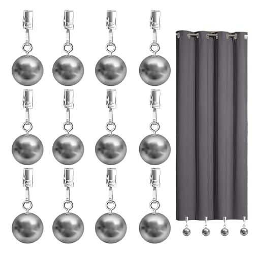 Generico Pour rideaux | 12 pièces Support en acier inoxydable | Fixateur pour nappe avec pince, pour extérieur, pique-nique, fête, salle à manger, cuisine,...