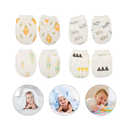 Milisten Toddler Gloves Pairs Baby Anti Scratching Gloves Newborn Face Cotton Scratch Mittens No Scratch Mitts for Newborn Infant Baby Mixed Color Toddler Mittens3