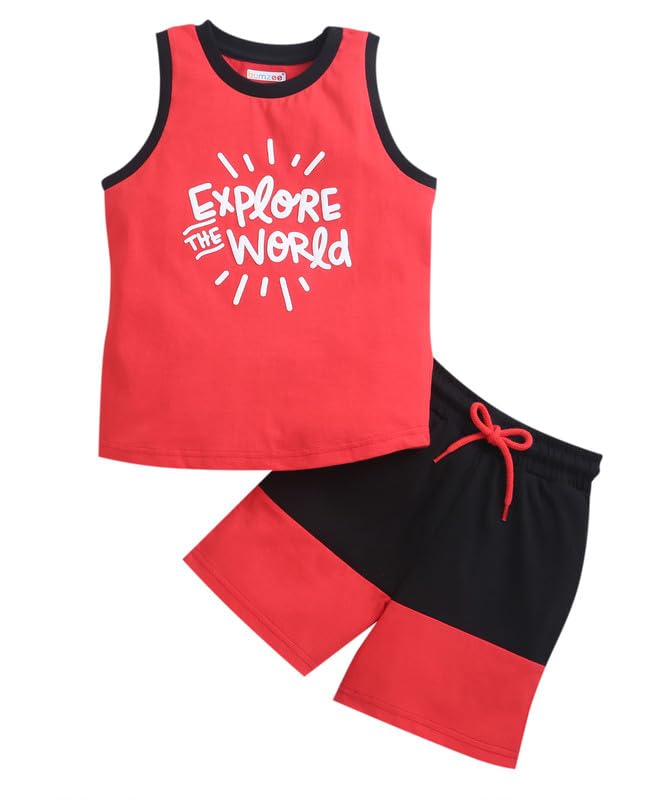BUMZEE Peb9399 chłopięcy T-shirt z bawełny, z nadrukiem, krótki