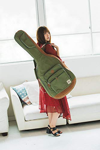 Image of Ibanez Canvas Acoustic Guitar Bag POWERPAD Series IAB541-MGN, Green