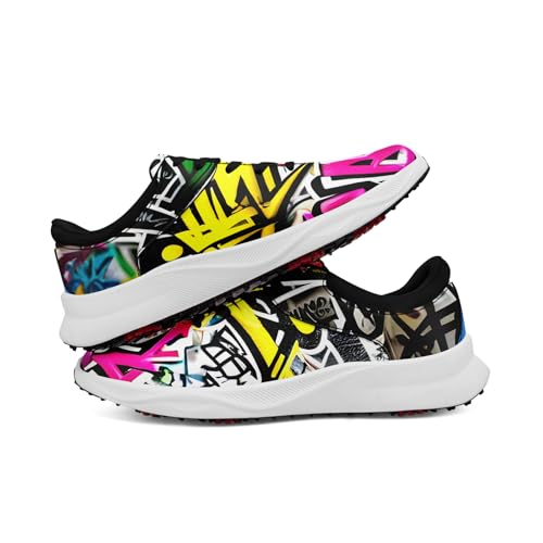 Graffiti Golf Shoes Men Women Spikeless Waterproof Wide Golf Sneakers Air-Outer Outdoor Non-Slip Comfortable Sports Shoes2