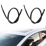 2Pcs Roof Trim Molding Kit Left & Right Side Black Rubber Weatherstrip Trim Fit for Honda Civic Sedan 4-Door 2012 2013 2014 2015 Replace # 74316TR0A01 74306TR0A11 74316TR0A11 74316TR0A12