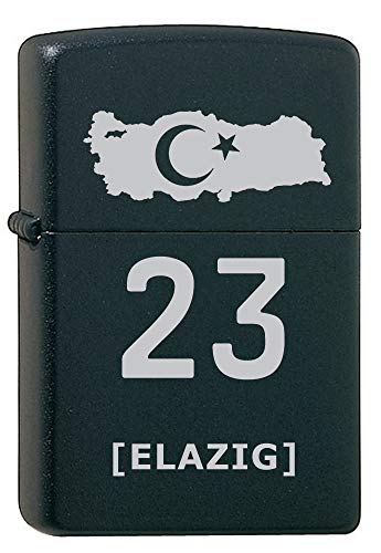 Türkei Flagge Elazig Feuerzeug mit Namen Gravur Benzinfeuerzeug