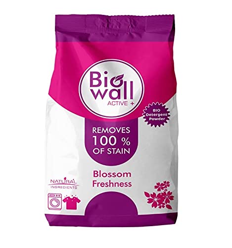 Biowall Active Plus - Bio detergent powder made with Natural ingredients, Phosphate free, Paraben free and Eco-friendly- Blossom freshness- 500g