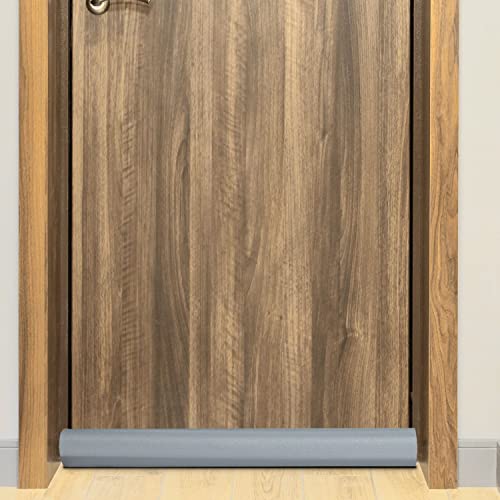 TECDW Tochtstrip voor deuren 95 cm, tochtstopper, op maat te snijden deurafdichting, tochtstopper met dubbele afdichting, tochtstopper voor deuren, deuren, tochtstopper, wasbaar (grijs) - Image 6