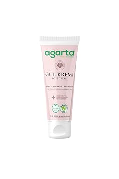 Agarta Rose Moisturizing Skin Cream Botanical Daily Hand & Face Cream with Rose Water, Vegan Clean Formula 2.54 fl oz