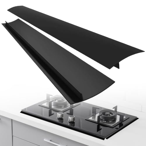 2 Pack Silicone Stove Hob Counter Gap Cover cooker sides gap filler