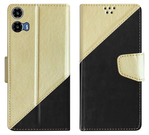 Image of SBMS Flip Cover for Motorola Moto G34 5G / Moto G45 5G 6.5-Inch Back Cover Case with Magnatic Closure | Inbuilt Stand | Card & Money Pocket (Multi Black)