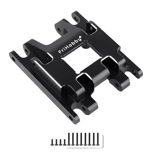 FriHobby Aluminum Transmission Mount Skid Plate Centre Gearbox Base for TRX4M Bronco Defender F...