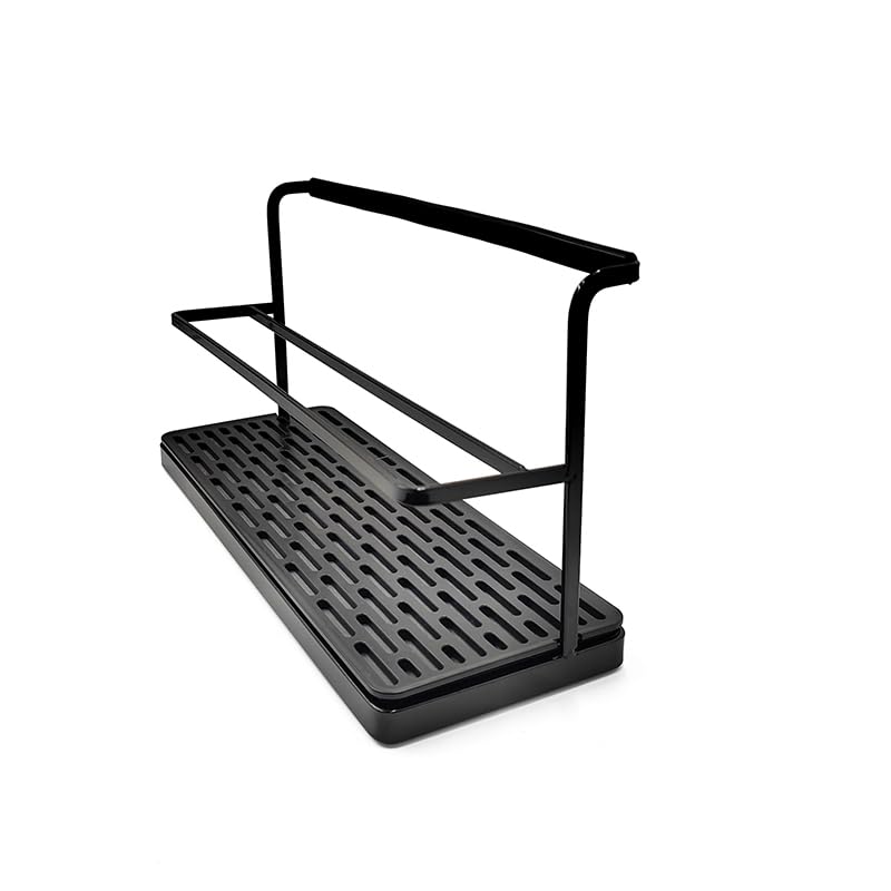 Selegna Baby Bottle & Dish Dryer - Space Saving Narrow Two Tier Tower Over Sink Instant Dry Rack (Black)