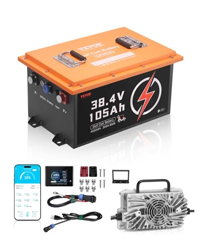 VEVOR 36V 105Ah Golf Cart Lithium Battery, 36 Volt Golf Cart Battery...