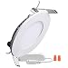 B-right 12W 6-inch Dimmable Ultra-thin Round LED Panel Light, 850lm, 80W Incandescent Equivalent, 4000K Neutral White, LED Recessed Ceiling Lights for Home, Office, Commercial Lighting