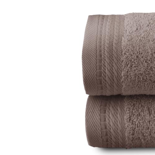 Top Towel - Premium - Duże ręczniki kąpielowe - Ręczniki kąpielowe - 2 ręczniki do twarzy lub bidetu - 30 x 50 cm - 100% bawełna - 600 gramów - Vison