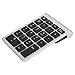 MUNEFE Numeric Keypad, 22 Key External Expandable Keyboard with Receiver, Laptop Keyboard for Financial Aotin Data Entry(Sier Black)