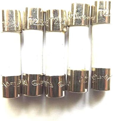 Fuse 2.5a 20mm Anti Surge T2.5a H 250v Ceramic Time Delay Antisurge x5pcs
