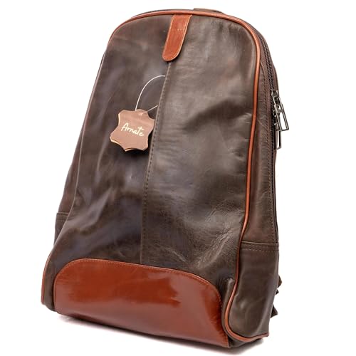 Bolso bandolera convertible unisex en color marrón de talla mediana para uso diario y viajes